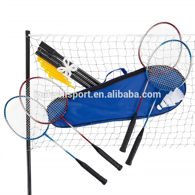 Sports Portable Indoor/Outdoor Net System Badminton Set with Carrying Bag