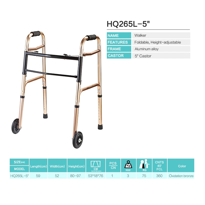 Walking Aids with Wheels Lightweight Folding Mobility Aids Medical Walker