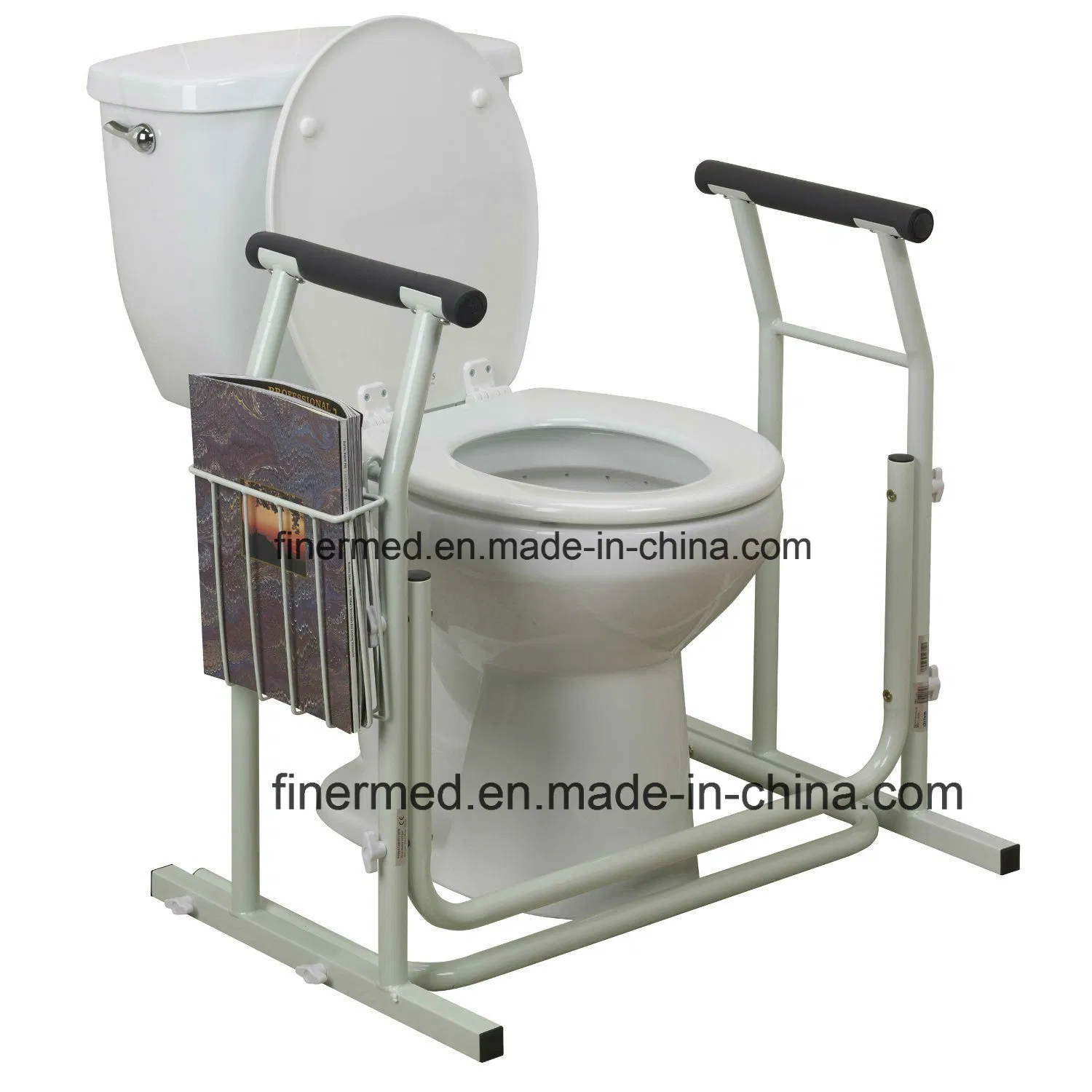 Ederly Bagno WC Sedile Assistente Corrimano Guida di sicurezza regolabile per WC