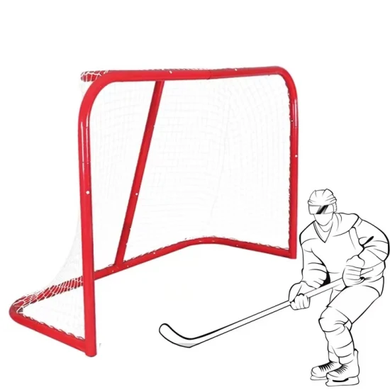 Porta da hockey portatile professionale per articoli sportivi con rete in poliestere